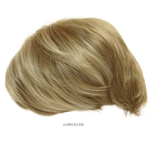 Load image into Gallery viewer, Mix Blonde Wig with Bangs Synthetic Fiber Short Straight Mommy Wigs Natural Daily Wear Casual Blond Women&#39;s Wigs Pixie Cut Short
