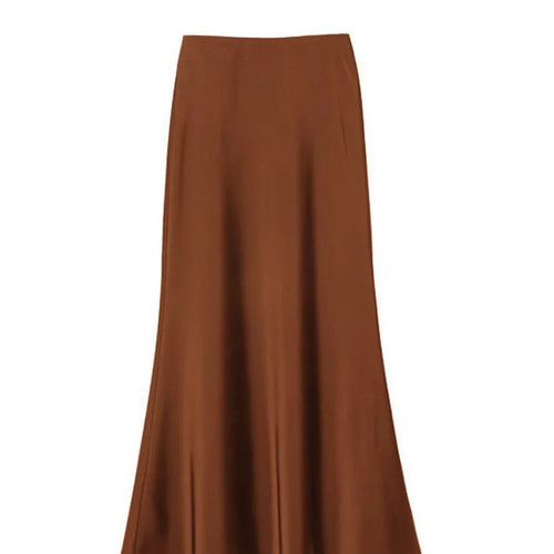 Load image into Gallery viewer, Fashion High Waist Slimming Medium To Long Satin Silk Half Skirt For Women 2024 Summer New Hip Hugging Slimming Skirt
