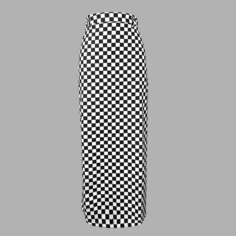 Fall Long Plaid Skirt for Women Winter Christmas Party Banquet Office Printed Vintage Classic Plaid Maxi Skirts Bottoms