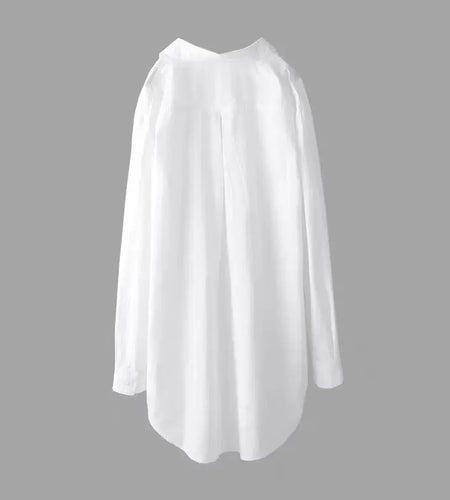 Women Cotton Embroidery Loose Long White Shirts 2023 Spring Summer Casual Office Lady Blouse Female Top Oversize Blouse