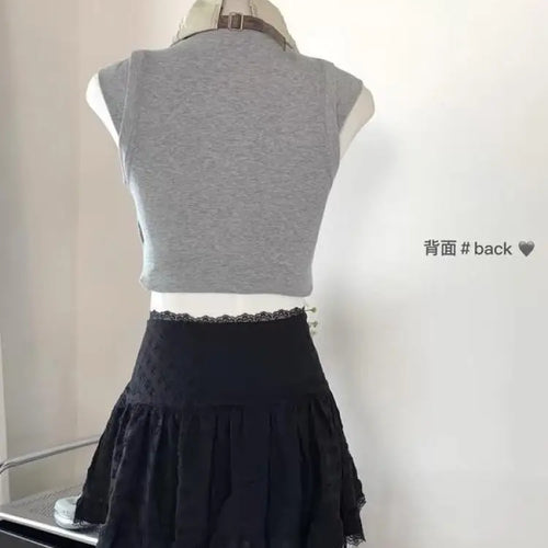 Load image into Gallery viewer, White Elegant High Waist Lace Mini Cake Skirt For Women Girl Kawaii Fairy Short Skirt Spring Summer Korean Fashion Clothing Chic
