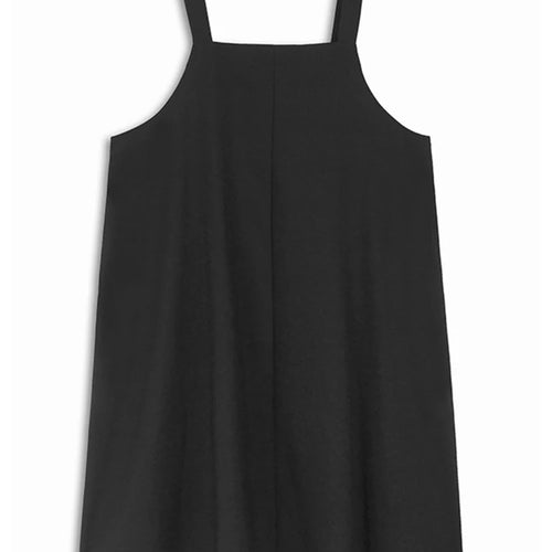 Load image into Gallery viewer, Women Black Color-block Pleated Big Size  Strap Dress New Square Collar Sleeveless Fashion Tide Spring Autumn 2025 1DH6342
