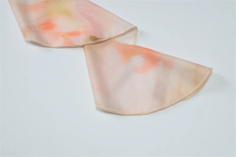 Halter Print Ruffle Sexy Maxi Dress Women Gown Summer New Fashion Sleeveless Backless Ruched Beach Club Party Dress