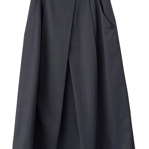 Load image into Gallery viewer, High Waist Apricot A-line Irregular Pleated Elegant Half-body Skirt Women Fashion Tide New Spring Autumn 2025 1DH3802
