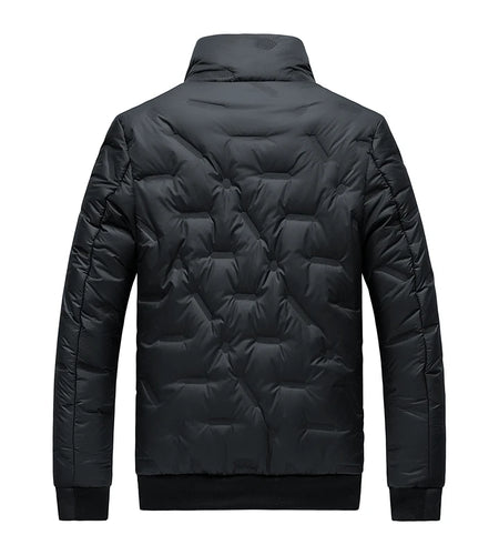 Mens Fashion Casual Slim Jacket Men Autumn Thick Hooded Cotton Parkas Coat Male Winter Warm Waterproof Jacket Parkas