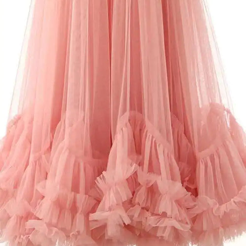 Load image into Gallery viewer, High Elastic Waist Apricot Purple Mesh Shaped Elegant Half-body Skirt Women Fashion Tide New Spring Autumn 2025 1DF8101
