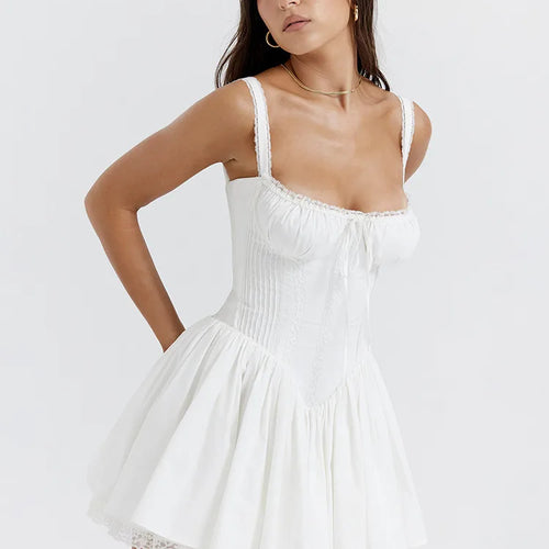 Load image into Gallery viewer, Sexy Spaghetti Strap Bodycon Women Dress Lace Patchwork Camisole Skirt Waist Backless Dress Female Party Club Vestidos
