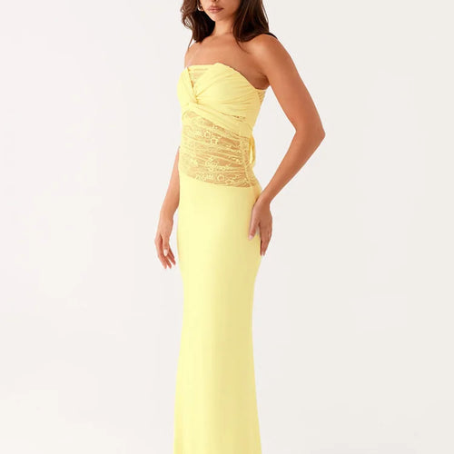 Load image into Gallery viewer, Off-shoulder Backless Sexy Maxi Dress Women Gown Fashion Patchwork See Through Lace Sleeveless Beach Long Dress 2025
