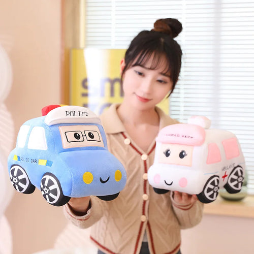 Load image into Gallery viewer, 30/40CM Cartoon Cars Peluche Toys Kawaii Police Cars Ambulances Taxis Plushie Dolls Stuffed Soft Toy Kids Baby Creative Gift
