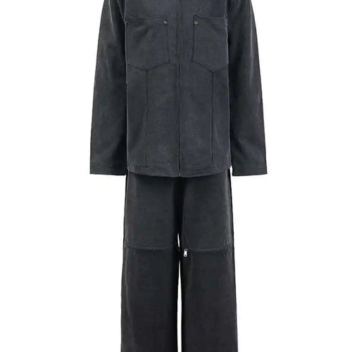 Load image into Gallery viewer, Big Size Denim Jacket Wide Leg Pants Two Piece Suit New O-Neck Long Sleeve Women Fashion Tide Spring Autumn 2025 CPG1262
