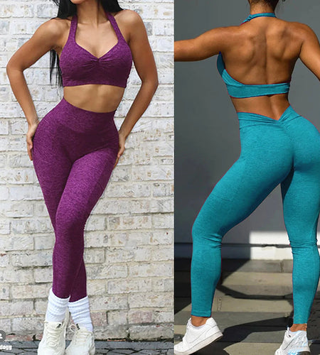 Nylon Pad Women Halter Underwear Gym Yoga Sports Bra Running Workout Push Up Top Athletic Vest Fitness Exercise Brassiere