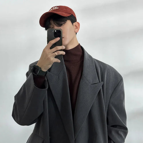 Load image into Gallery viewer, Korean style new chic men Turtleneck sweater solid color male knitting bottom top autumn winter trend male 9C7082
