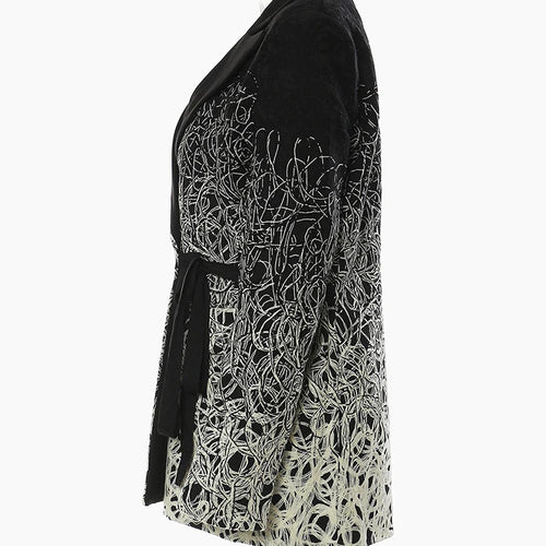 Load image into Gallery viewer, Women Black Embroidery Big Size Blazer New Lapel Long Sleeve Loose Fit Jacket Fashion Tide Spring Autumn 2025 17A4201H
