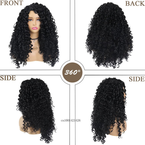 Load image into Gallery viewer, Black Women&#39;s Wigs Long Synthetic Hair Curly Wig Thick Fluffy Wigs Natural Hairstyles Drag Queen Party Wig Casual Style Daily
