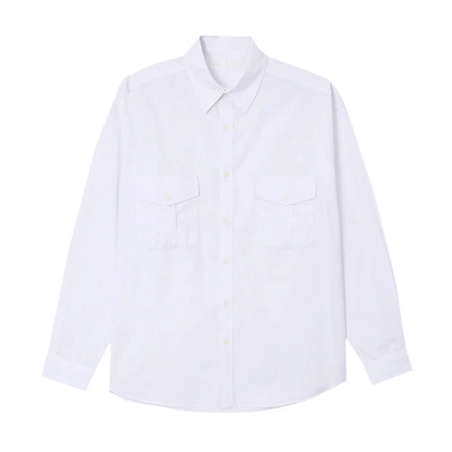 Load image into Gallery viewer, Big Pcoket Deisgn Men&#39;s Shirts Turn-down Collar Single Breasted Solid Color Casual Tops Long Sleeved Male Shirt New 9W1224
