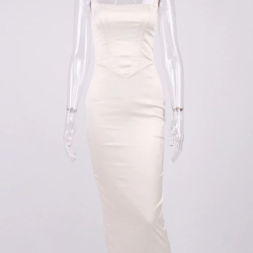 Load image into Gallery viewer, High Quality Sexy Midi Dress Women 2022 New Arrivals Red Slip Dress Bodycon Dress Satin Fashion Party Night Black Robes
