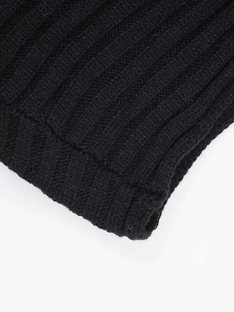 Women White Kniitting Irregular Big Size Shirt Dress New Turtleneck Long Sleeve Fashion Tide Spring Autumn 2025 CPDB269