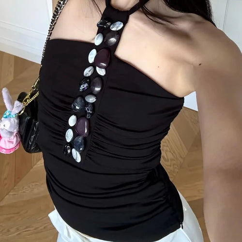 Load image into Gallery viewer, Solid Slimming Temperament Vests For Women Halter Sleeveless Tunic Temperament Chic Vests Female Fashion Style New
