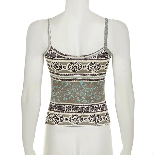 Load image into Gallery viewer, Fashion Bohemia Style Printed V-Neck Camisole Women Summer Vintage Mini Slimming Sleeveles Top 2000s Sexy Clothes New
