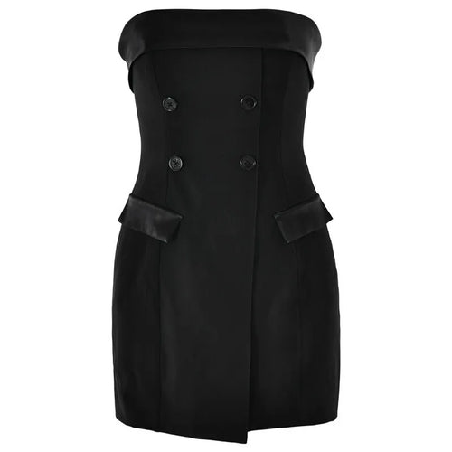 Load image into Gallery viewer, Off-shoulder Strapless Sexy Mini Dress For Women Fashion Two Pocket Backless Slim Club Party Sexy Dress Clubwear
