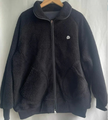 Lamb Wool Zipper Turndown Collar Coat Women Fall Winter Clothing Casual Pockets Vintage Outwear Fashion Y2k Jacket Ropa Mujer