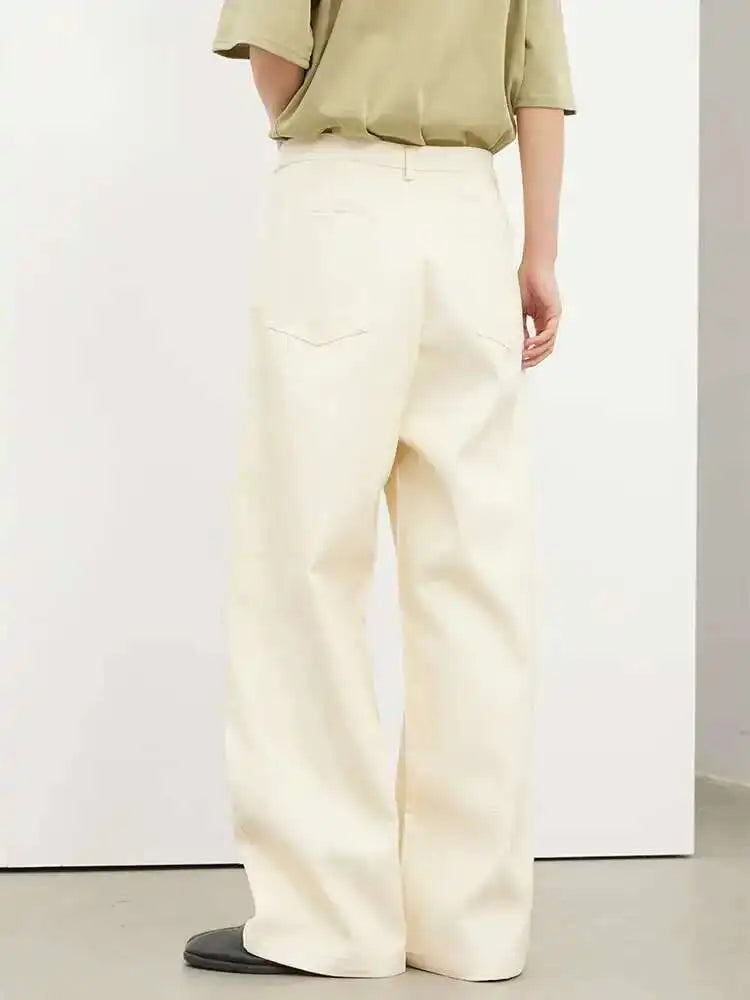 High Waist Black Pleated Button Long Wide Leg Pants New Loose Fit Trousers Women Fashion Tide Spring Autumn 2025 1DF8330