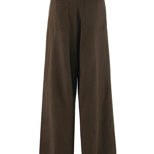 Load image into Gallery viewer, High Waist Brown Pleated Shaped Long Wide Leg Elegant Pants New Trousers Women Fashion Tide Spring Autumn 2025 CPG2118
