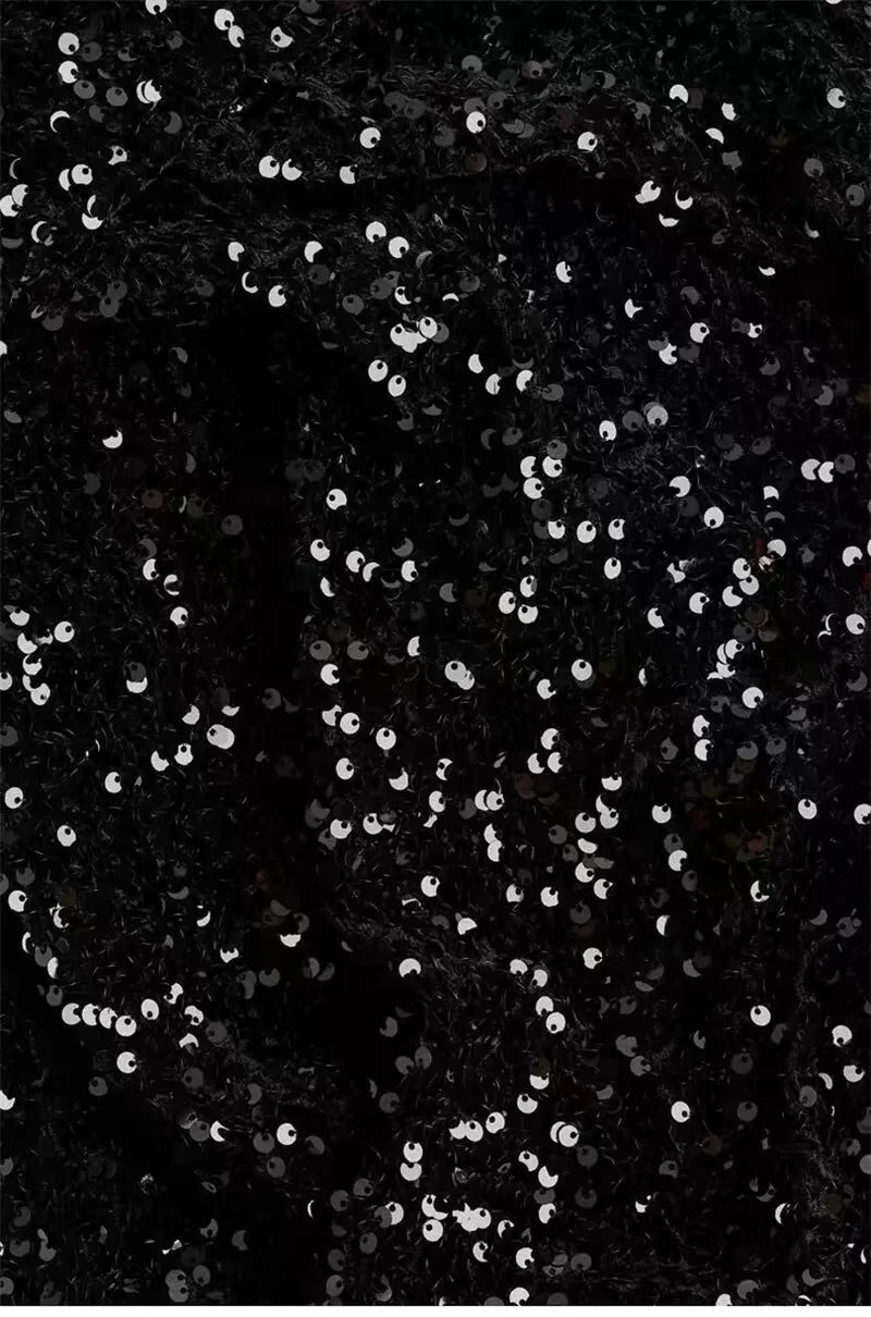 Sequins Backless Bow Sexy Mini Dress For Women Robe 2025 New Sleeveless A-line Sparkle Club Dress Elegant Vestido