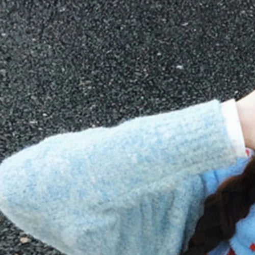 Load image into Gallery viewer, Vintage Preppy Kawaii Cartoon Jacquard Sweaters Sweet Harajuku Loose Grunge Jumpers Y2k Aesthetic Women Blue Knitted Pullovers
