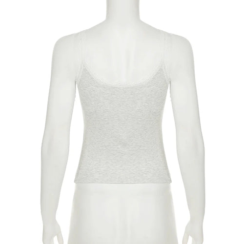 Load image into Gallery viewer, Skinny Lace Patchwork Strap Cropped Tops Women Summer Sexy Mini With Bow Camisole Holiday Beach Basic Clothes Y2K New
