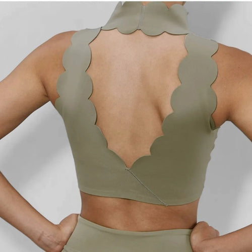 Load image into Gallery viewer, Pad Gym Push Up Yoga Bra Women Sports Crop Tops Hollow Out Backless Nude High Impact Workout Top Outdoor Running Fitness Bra
