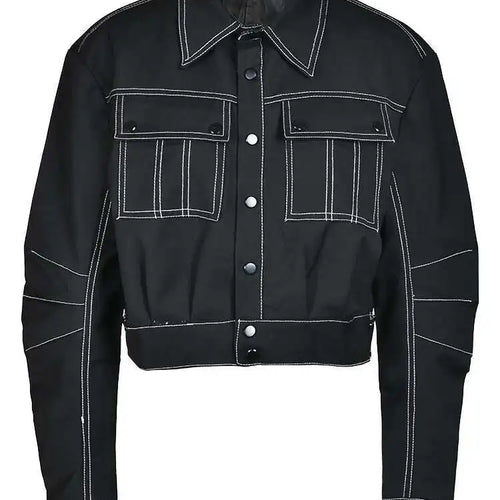 Load image into Gallery viewer, Black Jacket Big Size Wide Leg Pants Two Piece Suit New Lapel Long Sleeve Women Fashion Tide Spring Autumn 2025  CPG0425
