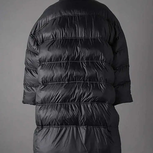 Load image into Gallery viewer, Black Thick Irregular Big Size Warm Cotton-padded Coat Long Sleeve Women Parkas Fashion New Autumn Winter 2025 25Z1150
