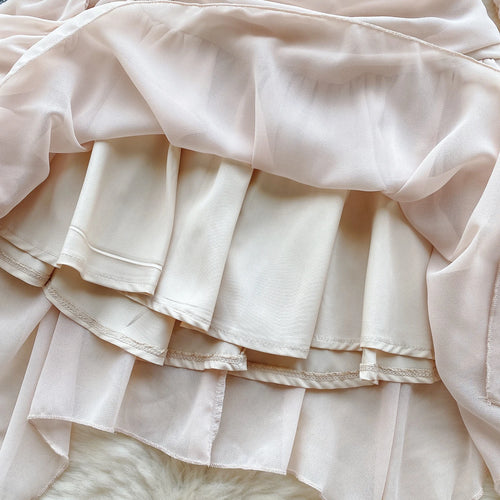 Load image into Gallery viewer, Autumn Pink Halter Bandage Mini Dress Women Sexy Club Temperament New Off Shoulder Korean Fashion Irregular Pleated Short Dress
