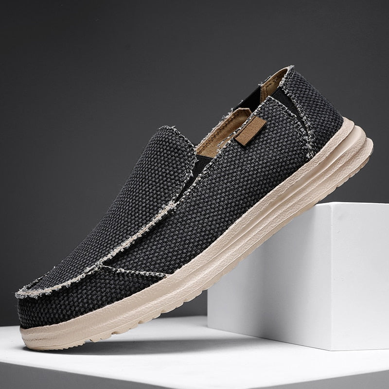 Brand Men's Casual Shoes Denim Canvas Men's Vulcanized Shoes Breathable Men's Flat Shoes Outdoor Slip Wear Men's Canvas Shoes
