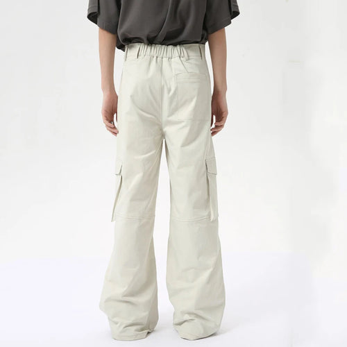 Load image into Gallery viewer, High Street Men&#39;s Cargo Pants Summer Loose Big Peckers Straight Trousers Wide Leg Male Casual Overalls 9C6311
