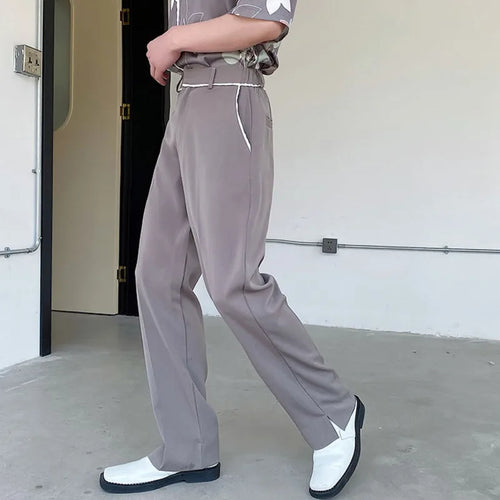 Load image into Gallery viewer, Korean Style Men&#39;s Suit Pants Business Casual Simple Solid Color Straight Bottom Wide Leg Male Loose Trousers Spring 9C6363
