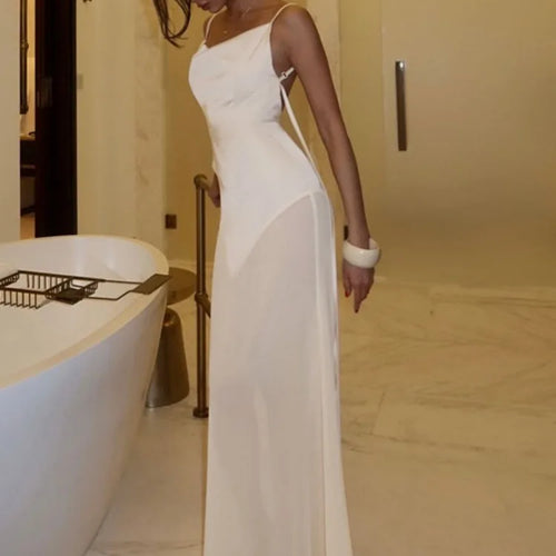 Load image into Gallery viewer, Spaghetti Strap Strapless Sexy Maxi Dress For Women Gown Elegant Off-shoulder Backless High Waist Bodycon Long Dress
