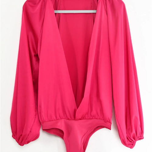 Load image into Gallery viewer, Sexy Deep V-neck Satin Two Piece Set Women Long Sleeve Top Short Skirt Sets Matching Casual Partywear Winter Women Set
