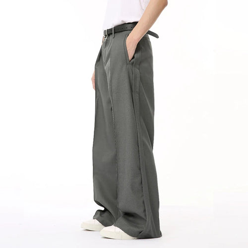 Load image into Gallery viewer, Male Suit Pants New High Three Dimensional Folded Wide Leg Straight Dropping Casual Trousers Summer Chic 9C6683
