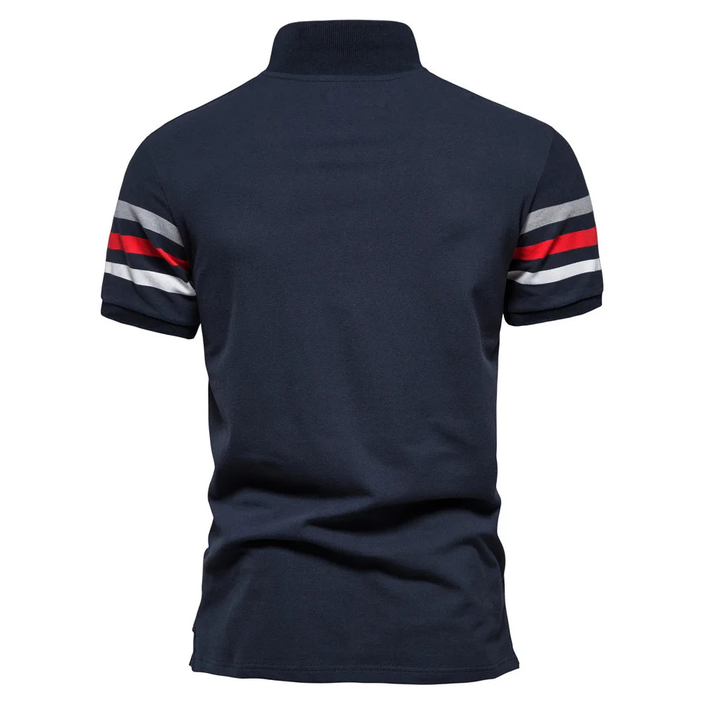Cotton Men's Polo Shirts Casual Striped High Quality Short Sleeve Polo Shirts for Men New Summer Brand Men Clothing