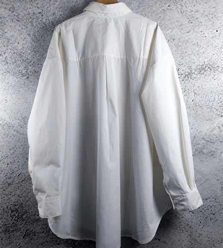 Women Purple Pocket Big Size Long Casual Blouse New Lapel Long Sleeve Shirt Fashion Tide Spring Autumn 2025 1DJ1489