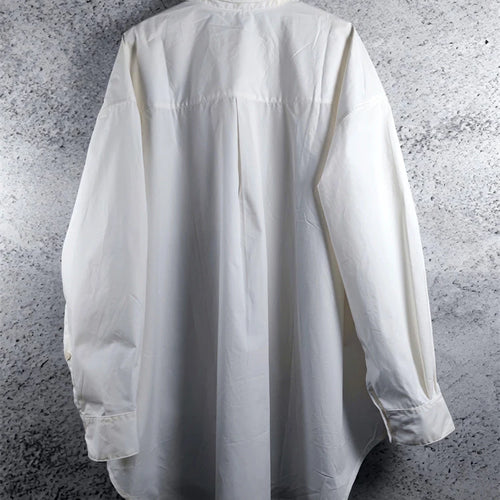 Load image into Gallery viewer, Women Purple Pocket Big Size Long Casual Blouse New Lapel Long Sleeve Shirt Fashion Tide Spring Autumn 2025 1DJ1489
