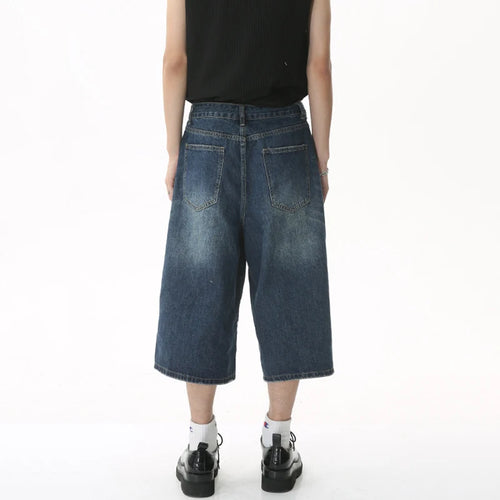 Load image into Gallery viewer, Men&#39;s Summer New Jeans Korean Style Loose Wide Leg Flare Denim Pants Male Fashion Washed Cropped Trousers Tide 9A8825
