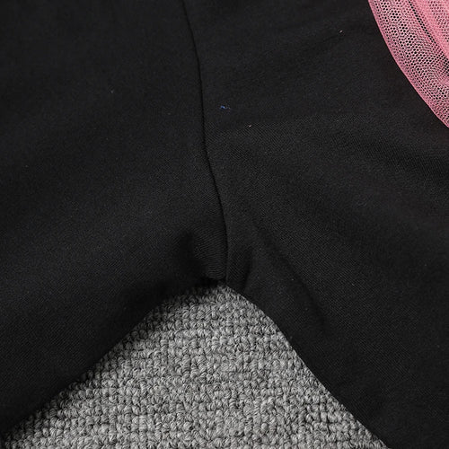 Load image into Gallery viewer, Women Balck Mesh Ruffles Irregular Big Size Mini Dress New Round Neck Long Sleeve Fashion Tide Spring Autumn 2025 CPG3045
