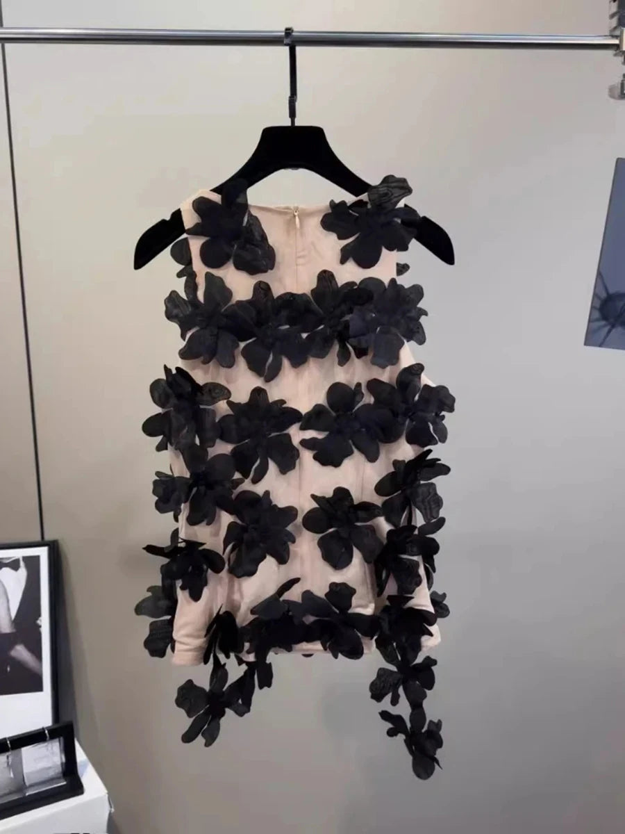 Hit Color Spliced Appliques Slimming Vests For Women O Neck Sleeveless Tunic Temperament Vest Female Fashion New