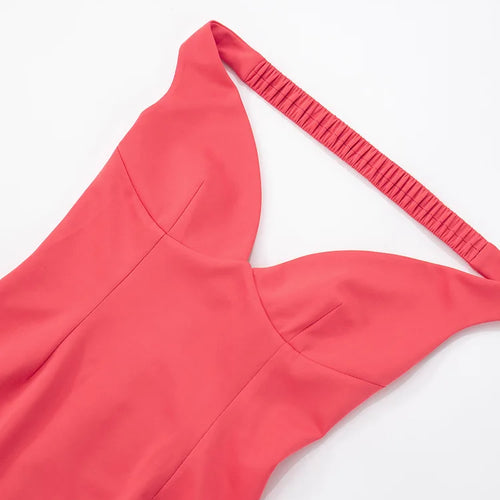 Load image into Gallery viewer, Off-shoulder Backless Split Sexy Maxi Dress Women Gown Pink Summer New Zipper Strapless Evening Club Party Long Dress
