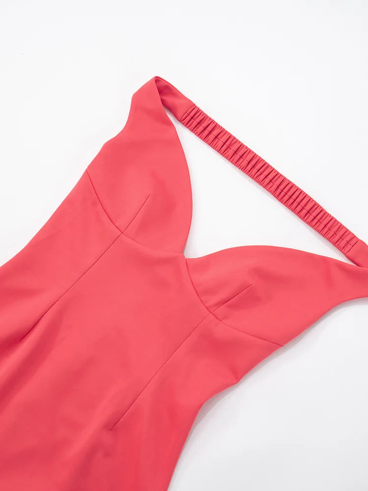 Off-shoulder Backless Split Sexy Maxi Dress Women Gown Pink Summer New Zipper Strapless Evening Club Party Long Dress