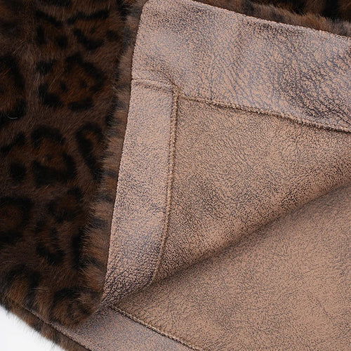 Load image into Gallery viewer, Brown Leopard Big Size Warm Faux Fur Jacket New Lapel Long Sleeve Women Coat Fashion Tide Autumn Winter 2025 CPG2453

