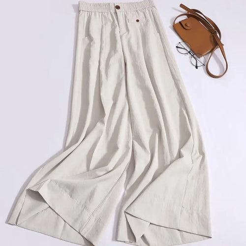 Load image into Gallery viewer, Korean Fashion Women Solid Pleated Pants New High Waisted Casual Wide Leg Trousers Summer Office Lady Clothing 2024 Simplicity
